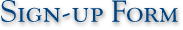 Sign Up form